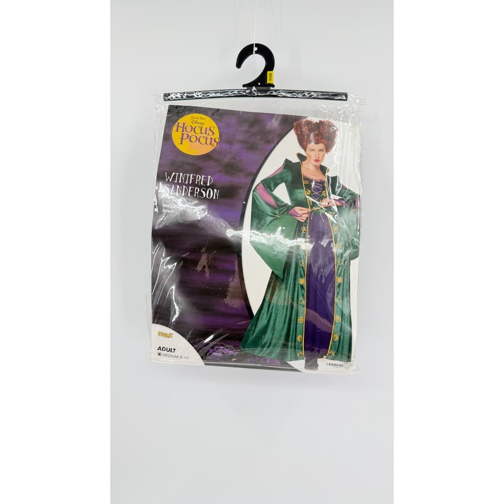 Disney Hocus Pocus Winifred Sanderson Costume Dress Velvet Witch Adult M 8-10